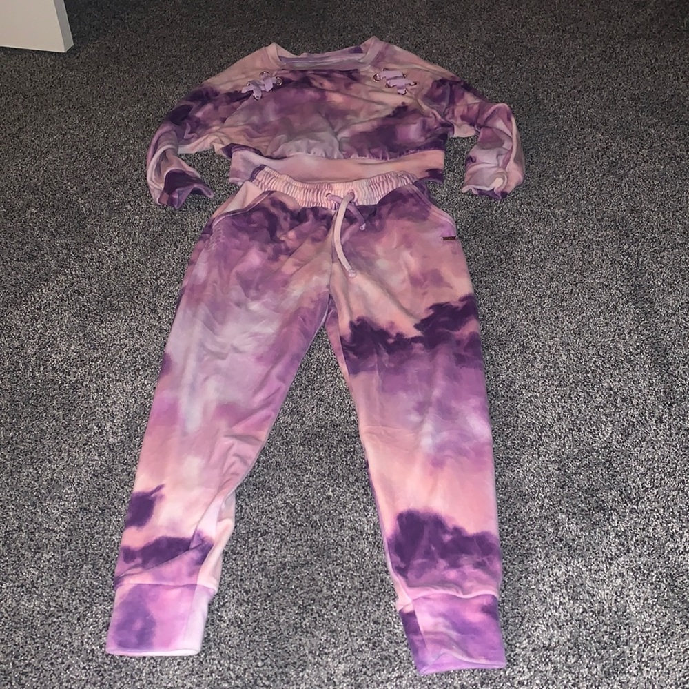 Justice velour jogging suit